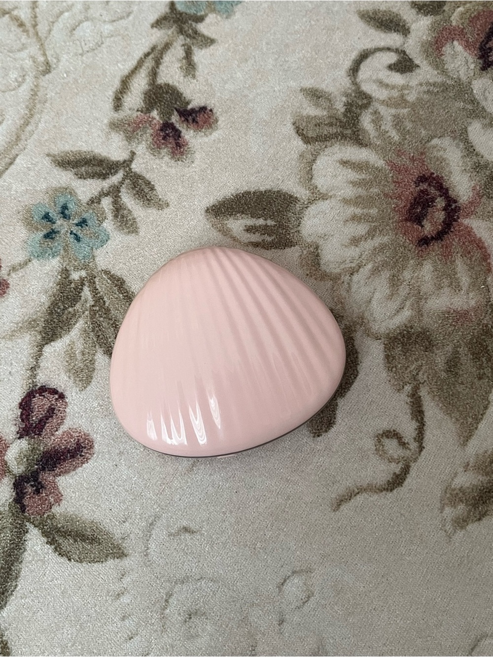 Pastel Pink Shell Compact Mirror